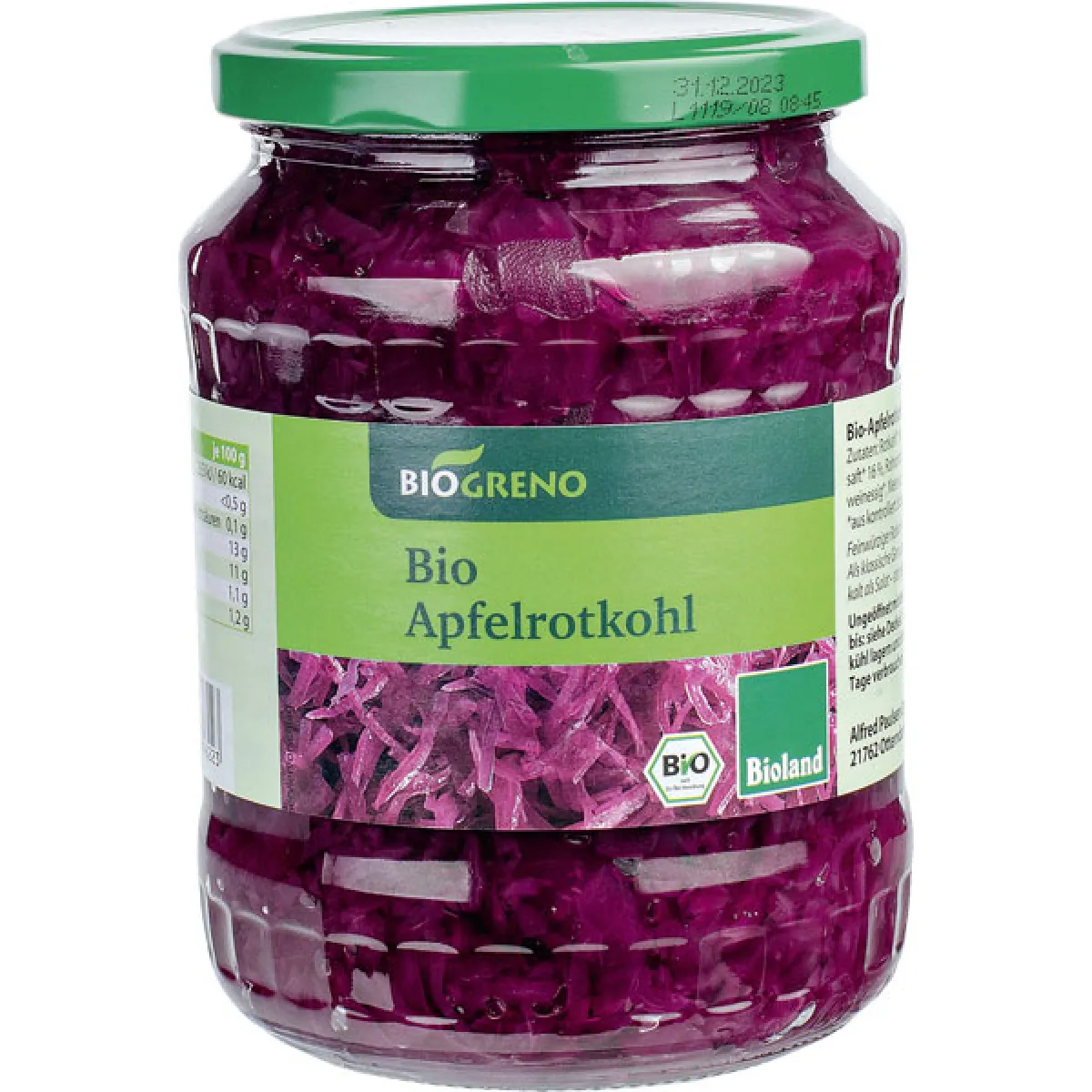 Biogreno Apfelrotkohl 680 g