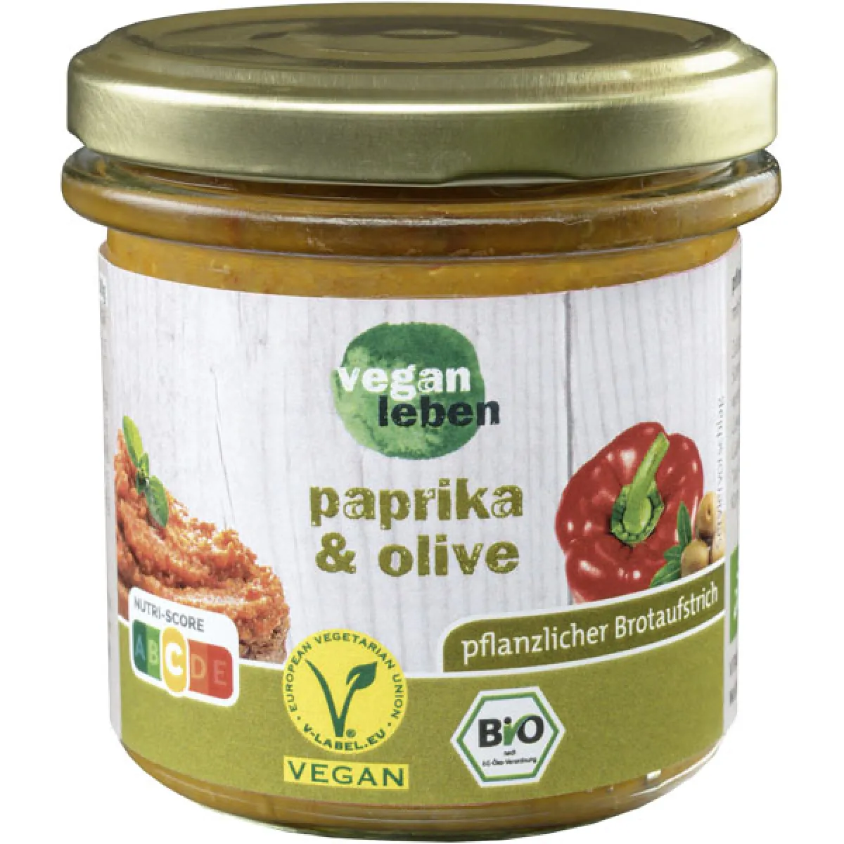 vegan leben Brotaufstrich Paprika-Olive 135 g