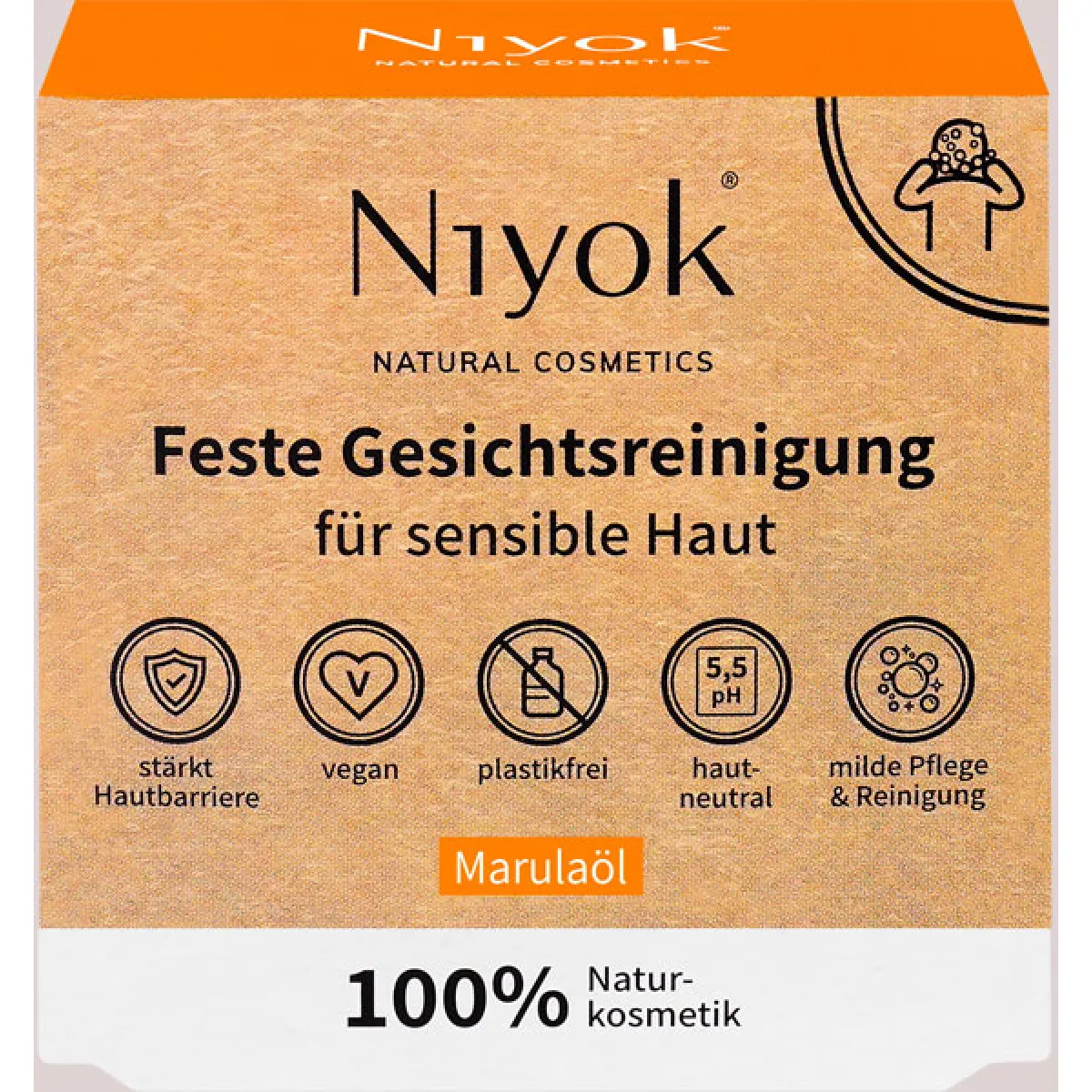 Niyok Feste Gesichtsreinigung - sensible Haut 80 g