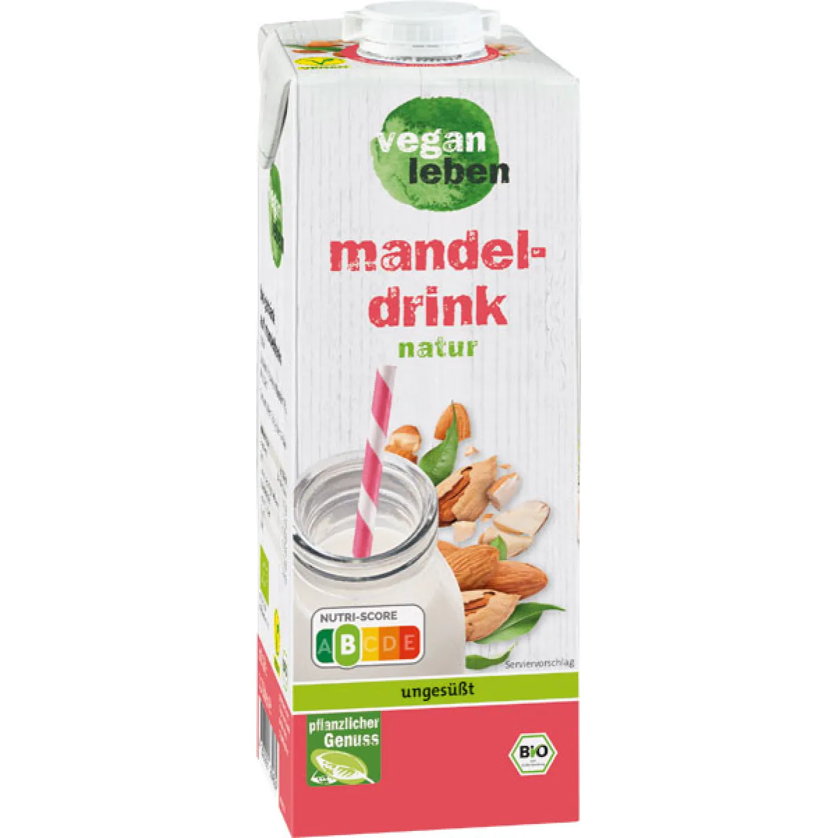 vegan leben Mandeldrink natur 1 l