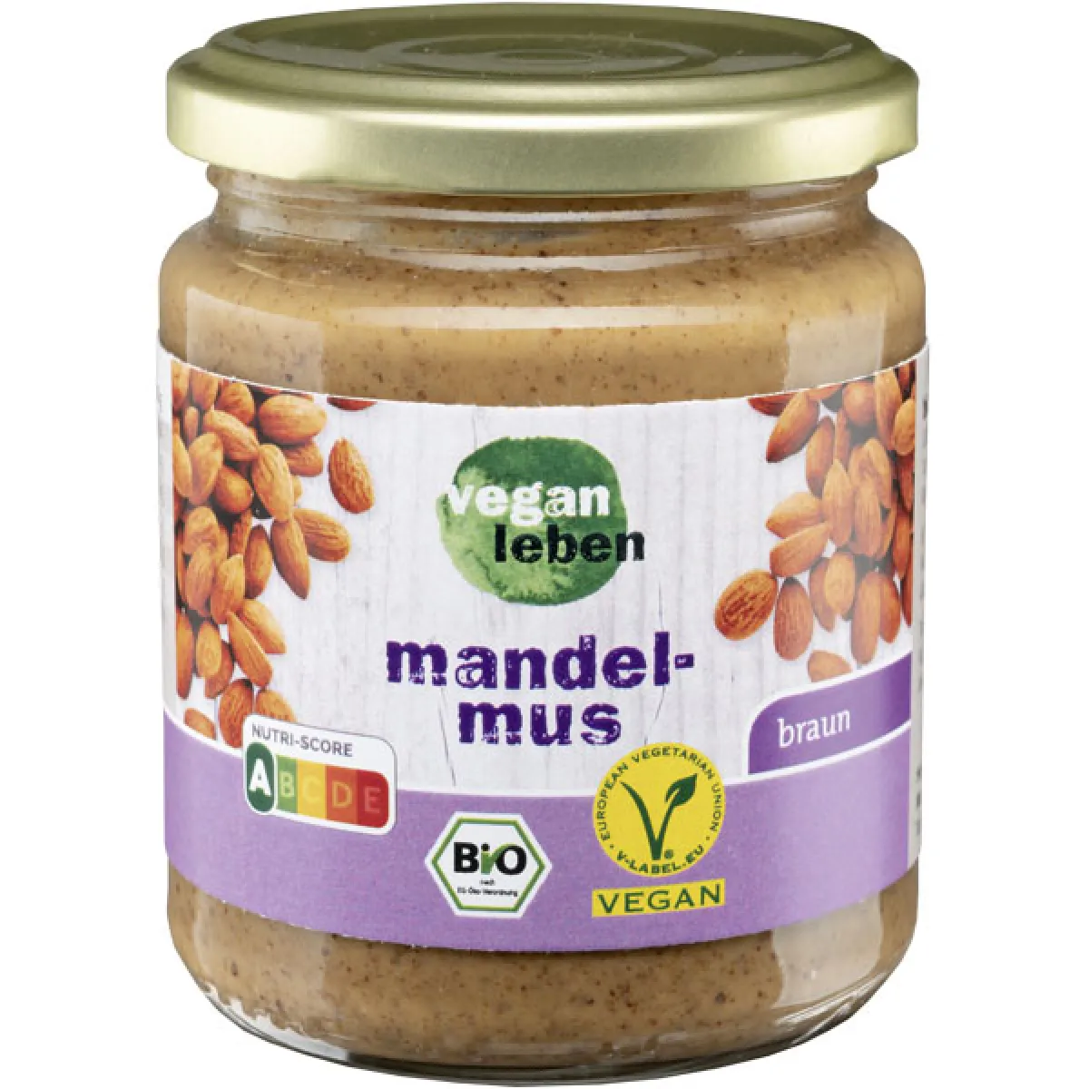 vegan leben Mandelmus braun 250 g