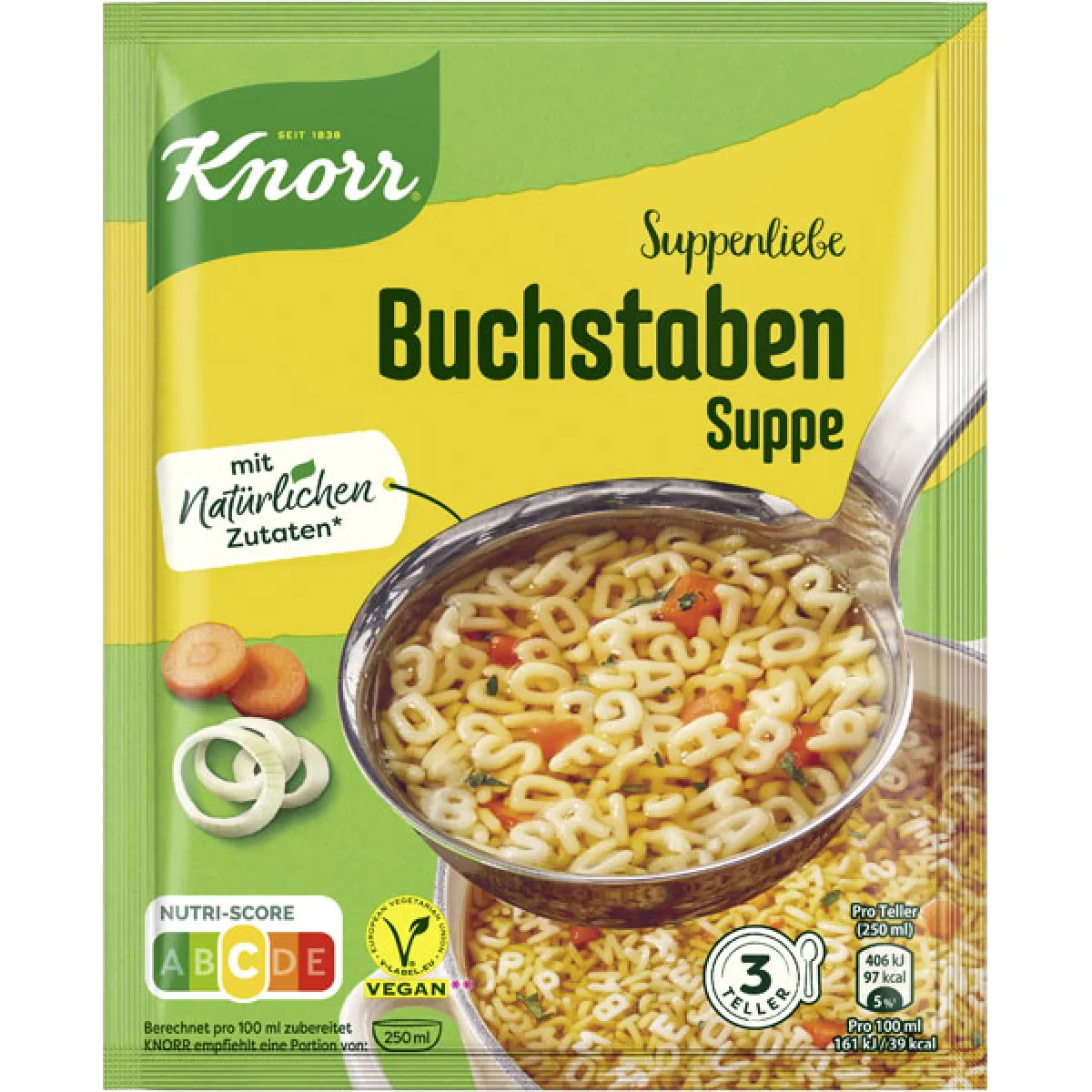 Knorr Buchstaben Suppe für 3 Teller