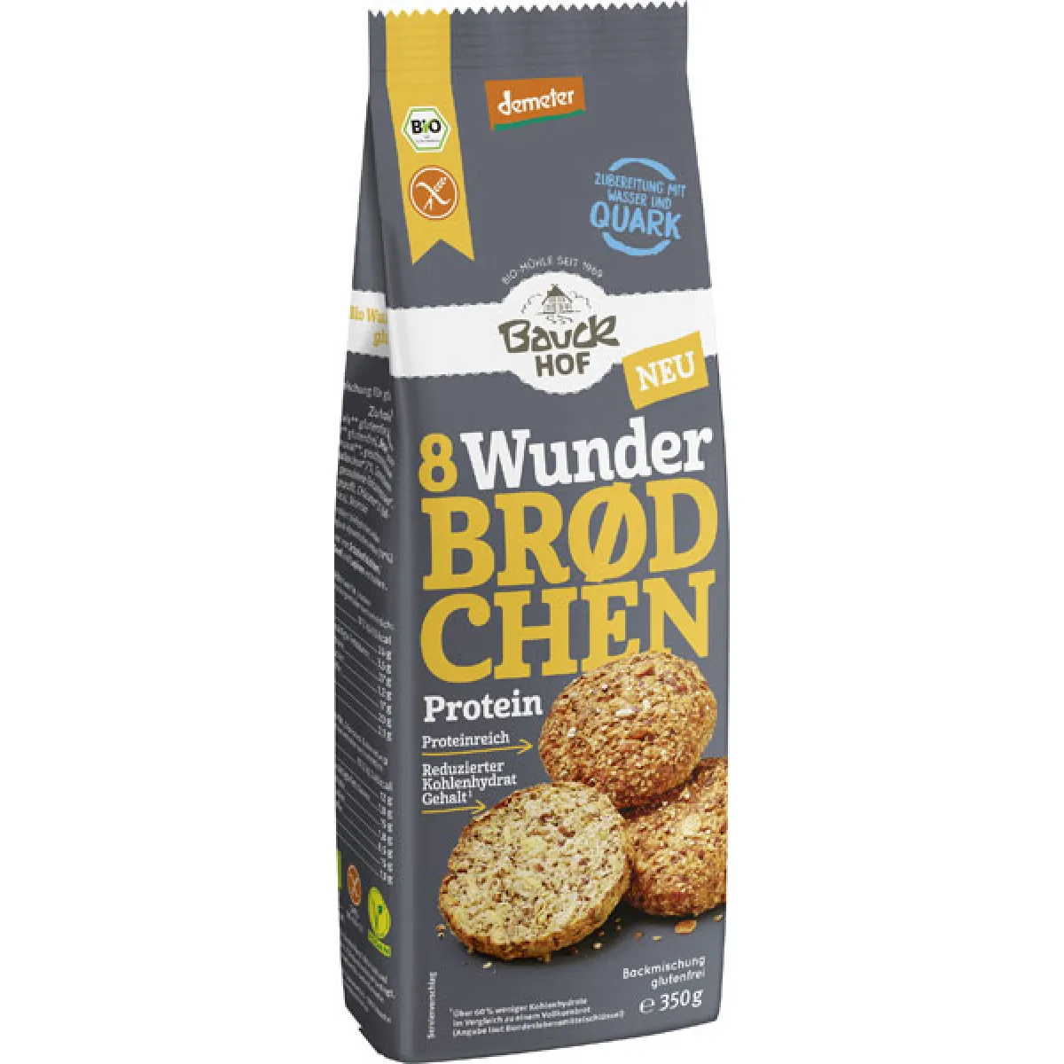 Bauckhof 8 Wunder Brodchen Protein 350 g