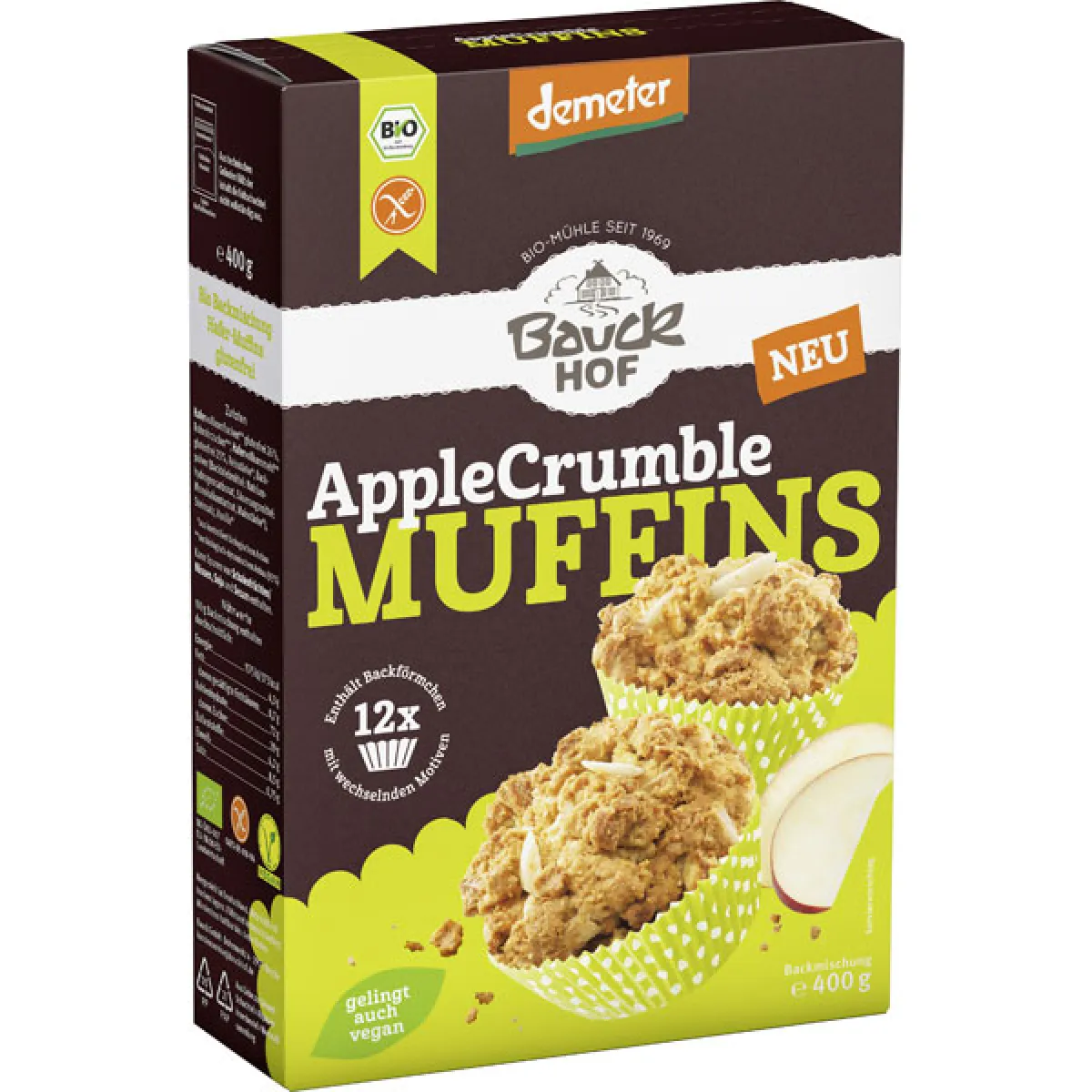 Bauckhof AppleCrumble Muffins 400 g