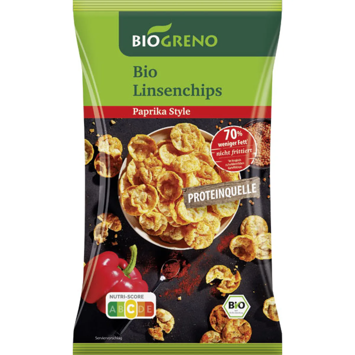 Biogreno Linsenchips Paprika 75 g