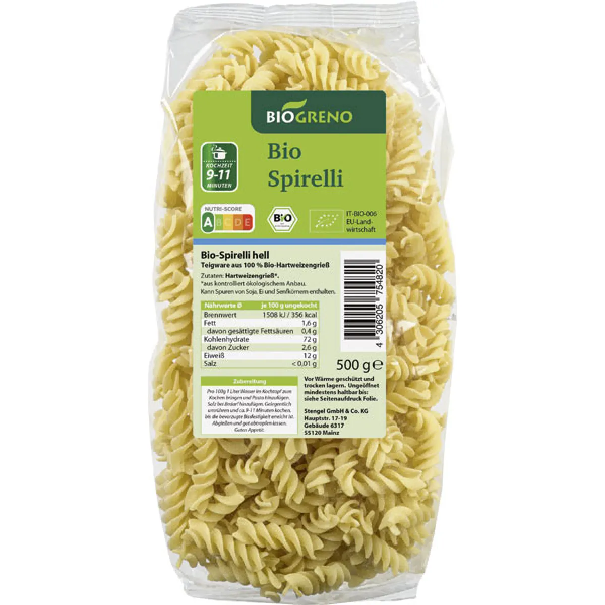 Biogreno Spirelli 500 g