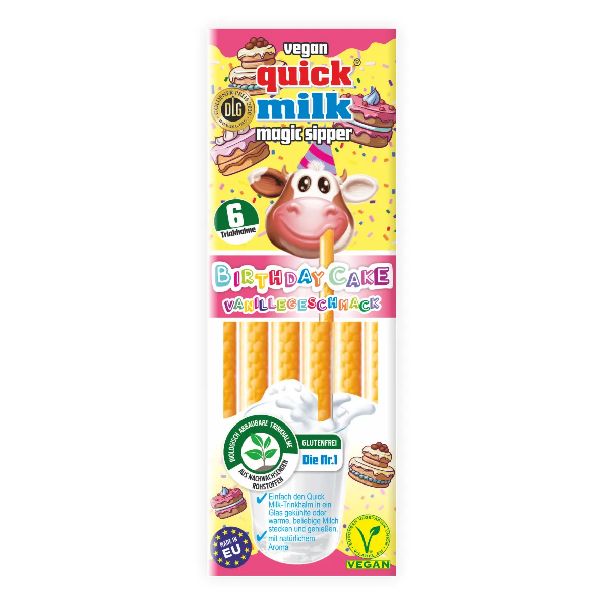 Quick Milk Trinkhalme Vanille 36 g