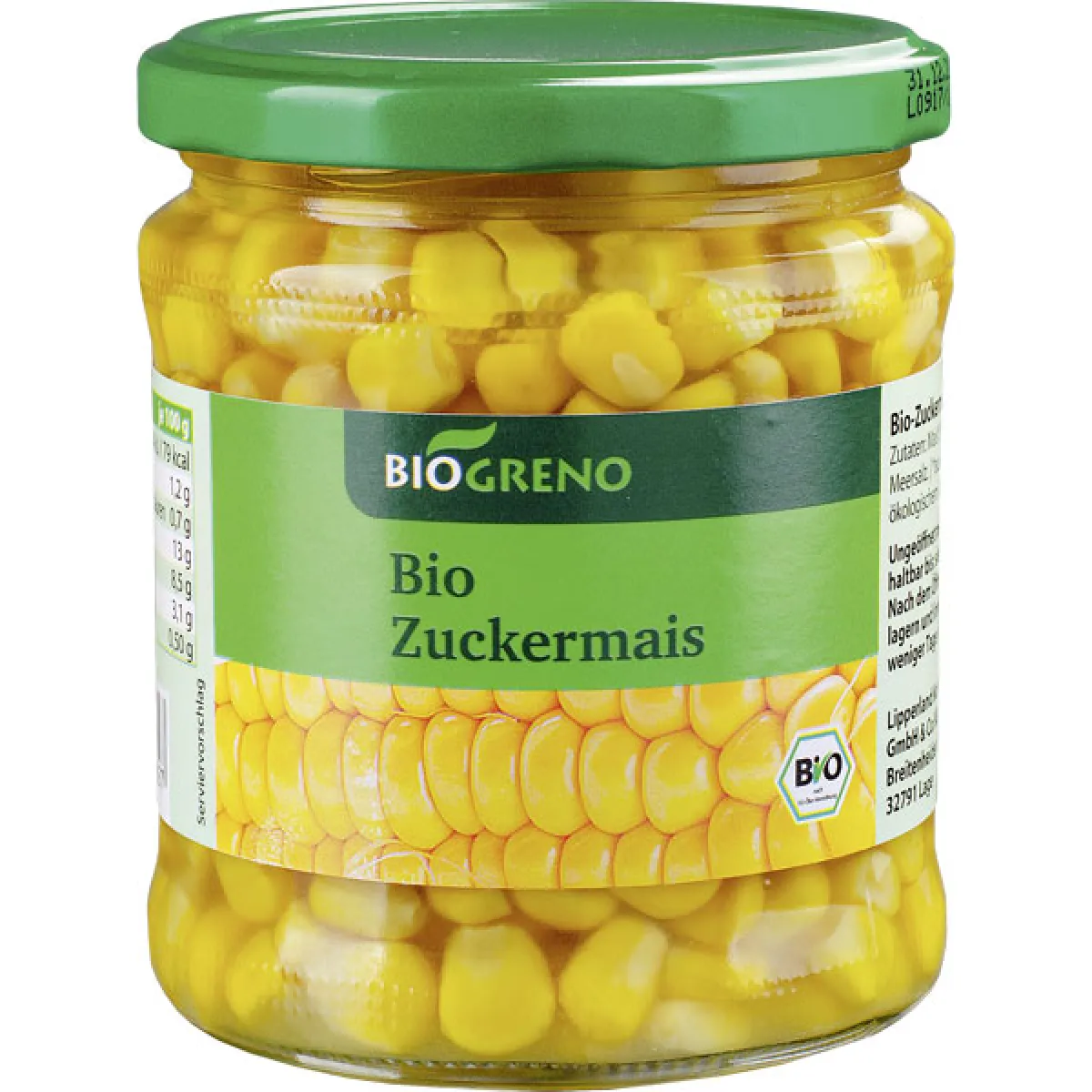 Biogreno Zuckermais 370 ml