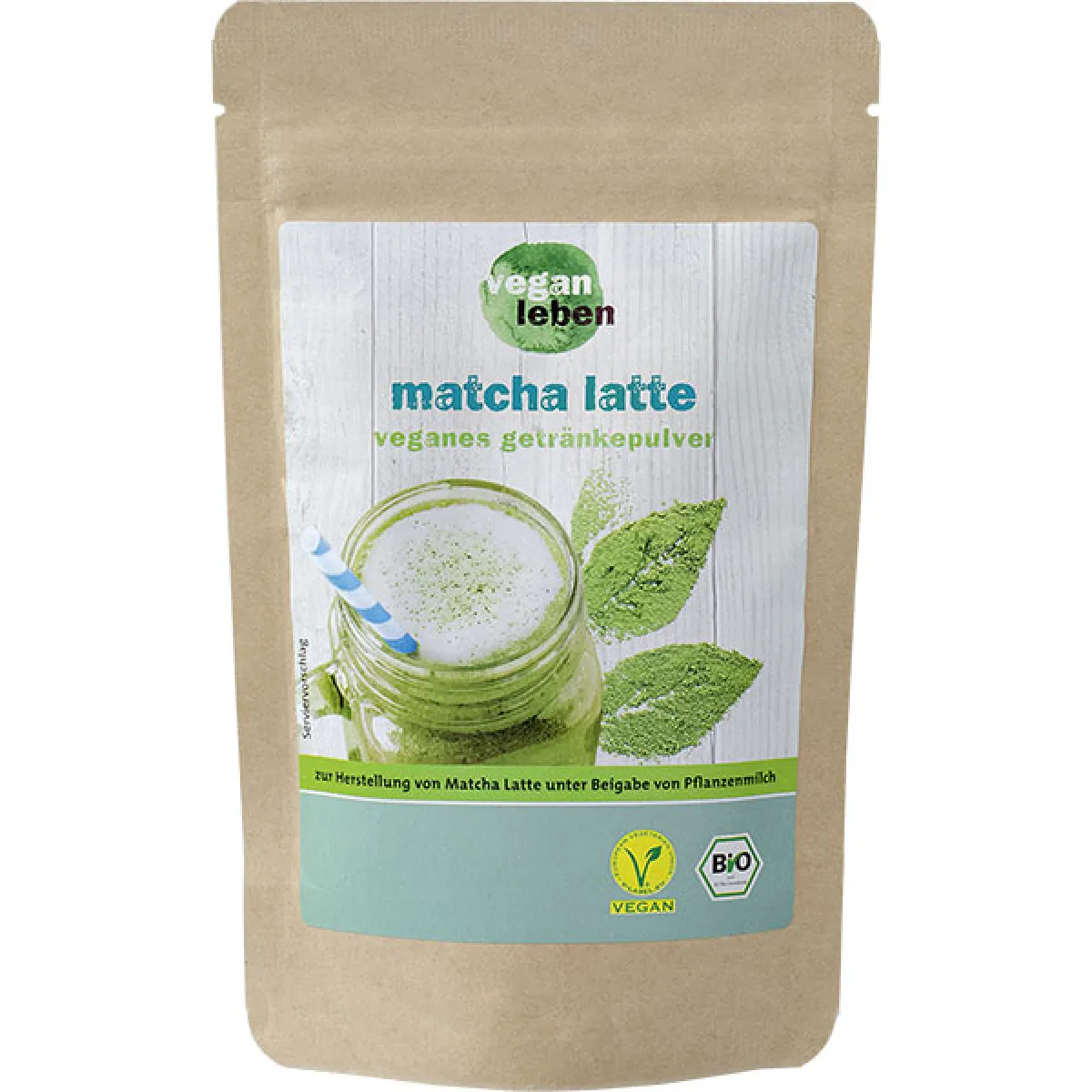 vegan leben Matcha Latte, Getränkepulver 100 g