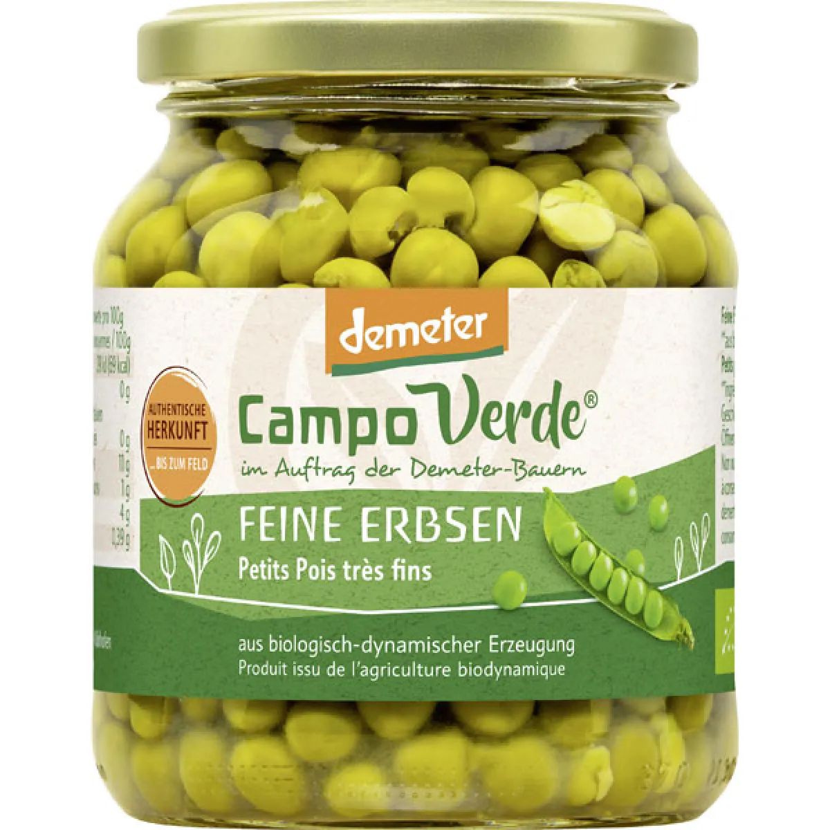 Campo Verde Demeter Feine Erbsen 350 g