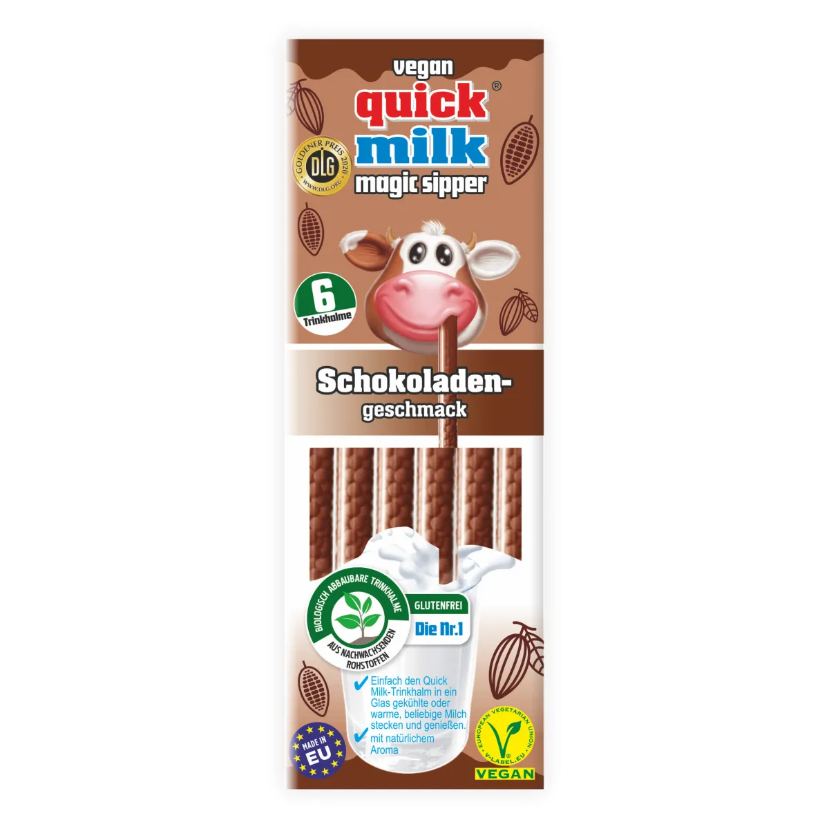 Quick Milk Trinkhalme Schokolade 36 g