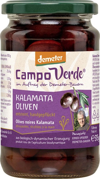 Campo Verde Demeter Kalamata Oliven 315 g