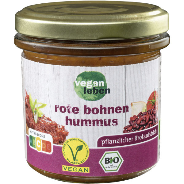 vegan leben Rote Bohnen Hummus 135 g
