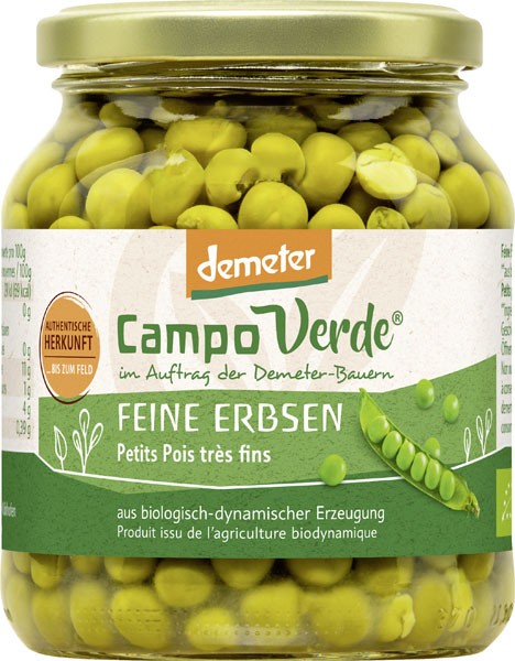 Campo Verde Demeter Feine Erbsen 350 g