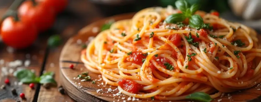 Vegane Tomatensoße mit Pasta